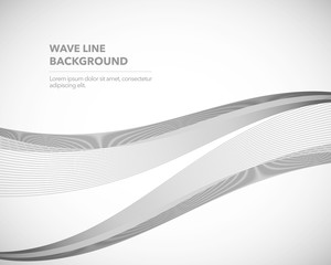Elegant abstract vector wave line futuristic style background template