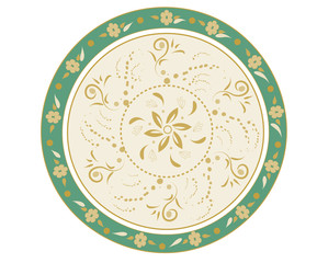 plate with vintage decor