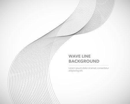 Elegant abstract vector wave line futuristic style background template