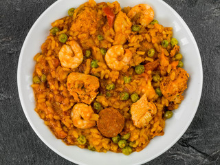 Chicken King Prawn and Chorizo Spanish Paella