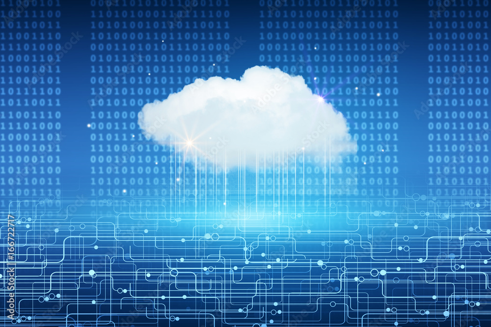 Poster cloud computing backdrop
