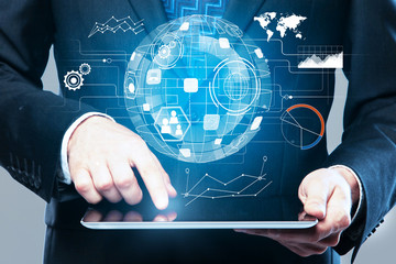 Technology and infograph concept