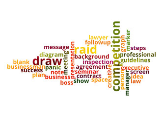 Dawn Raid Word Clouds - Competition Legal Concept