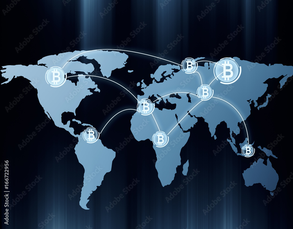 Poster global net banking concept