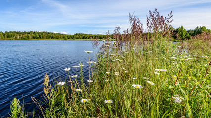 reflection of clouds in the lake