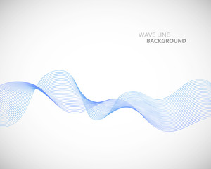Elegant abstract vector wave line futuristic style background template