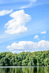 reflection of clouds in the lake