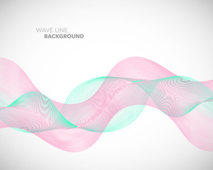 Elegant abstract vector wave line futuristic style background template
