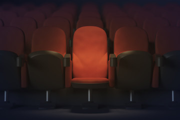 Red theater armchair