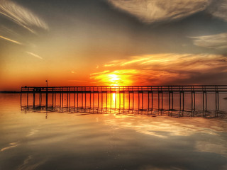 Fototapeta na wymiar Sunset Ocholockonee Bay, FL