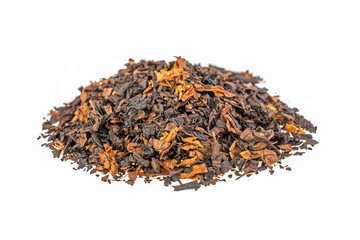 Tobacco for a pipe on a white background