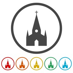 Church Icons set Flat Graphic Design - Illustration 