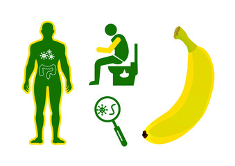 Health benefits of banana infographics.illustration.