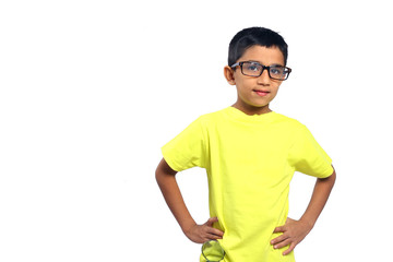 indian child on eyeglass