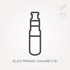 Line icon electronic cigarette