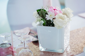 wedding flowers dekor bride groom
