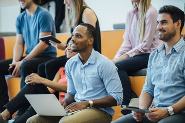 People enjoying lecture