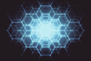 Blue hexagonal background