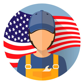 Labor day, September 7, the United States of America, American design, labor day.