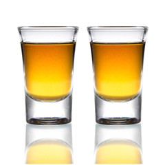 Cocktail Glass with brandy or whiskey