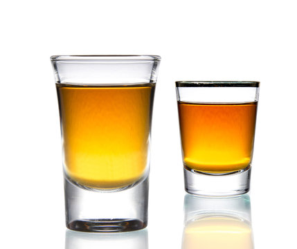 Cocktail Glass with brandy or whiskey