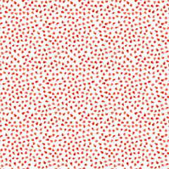 Hand drawned seamless watercolor pattern. Abstract watercolor spots in bright red. Seamless pattern with watercolor red spot.