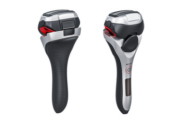 Foil electric razors, shavers. Two views, 3D rendering