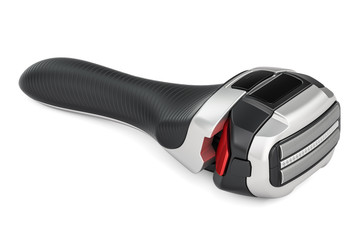 Foil-type cordless razor, shaver. 3D rendering