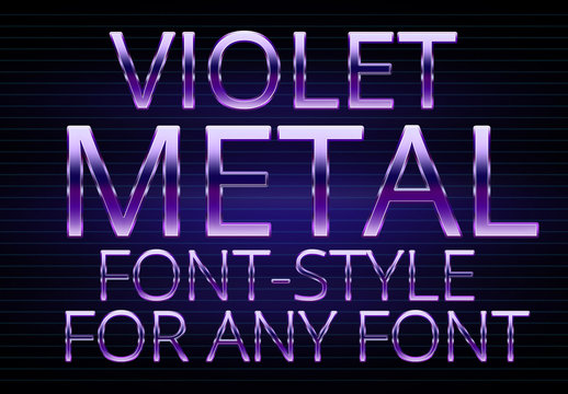 Purple Metallic Text Style 1