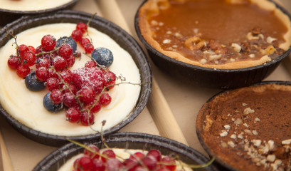cakes with red currants