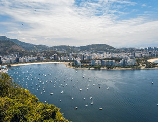 Fototapeta premium Amazing Rio de Janeiro View over Sugar Loaf, Rio de Janeiro, Brazil.