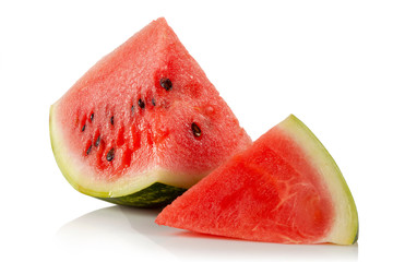 two slices of watermelon
