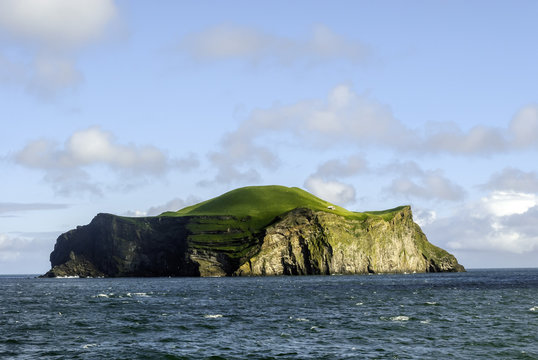 Volcanic Island. Bjarnarey, Vestmannaeyjar, Iceland. 