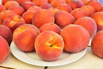 Fototapeta na wymiar Fresh juicy peach fruit