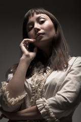 Woman looking to the future