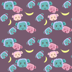 cute child pattern with monkeys