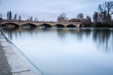 Fototapeta na wymiar Serpentine Bridge, Hyde Park, London