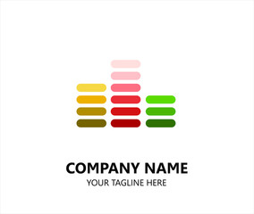 logo chart colour yellow green and pink