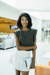 Portrait of confident young black business woman