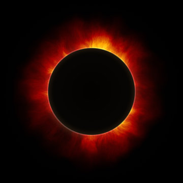 the beginning of a solar eclipse