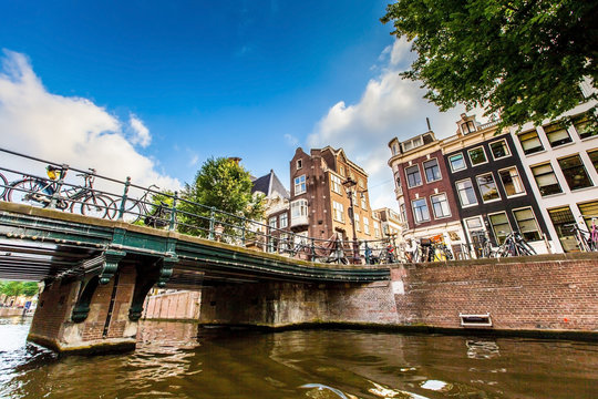 Bridge over canal, Amsterdam