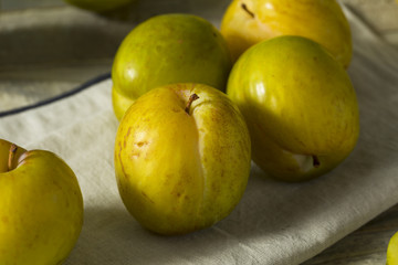 Raw Green Organic Pluots
