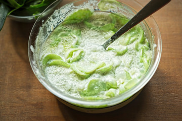 Polish Mizeria - Cucumbers in sour cream 