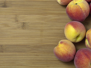 Peaches on bamboo