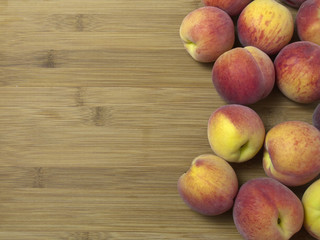 Peaches on bamboo