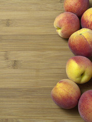 Peaches on bamboo