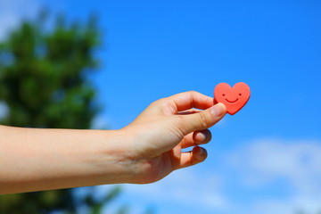 ハートと青空
