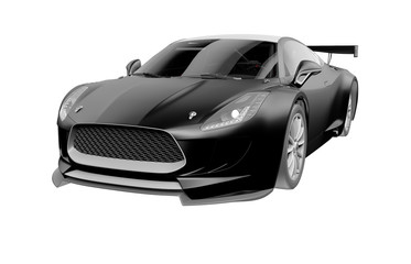 Modern Car render isolated 