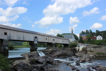 Bath Covered Bridge built in 1832 in Bath, NH