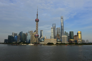 Fototapeta premium Shanghai world financial center skyscrapers